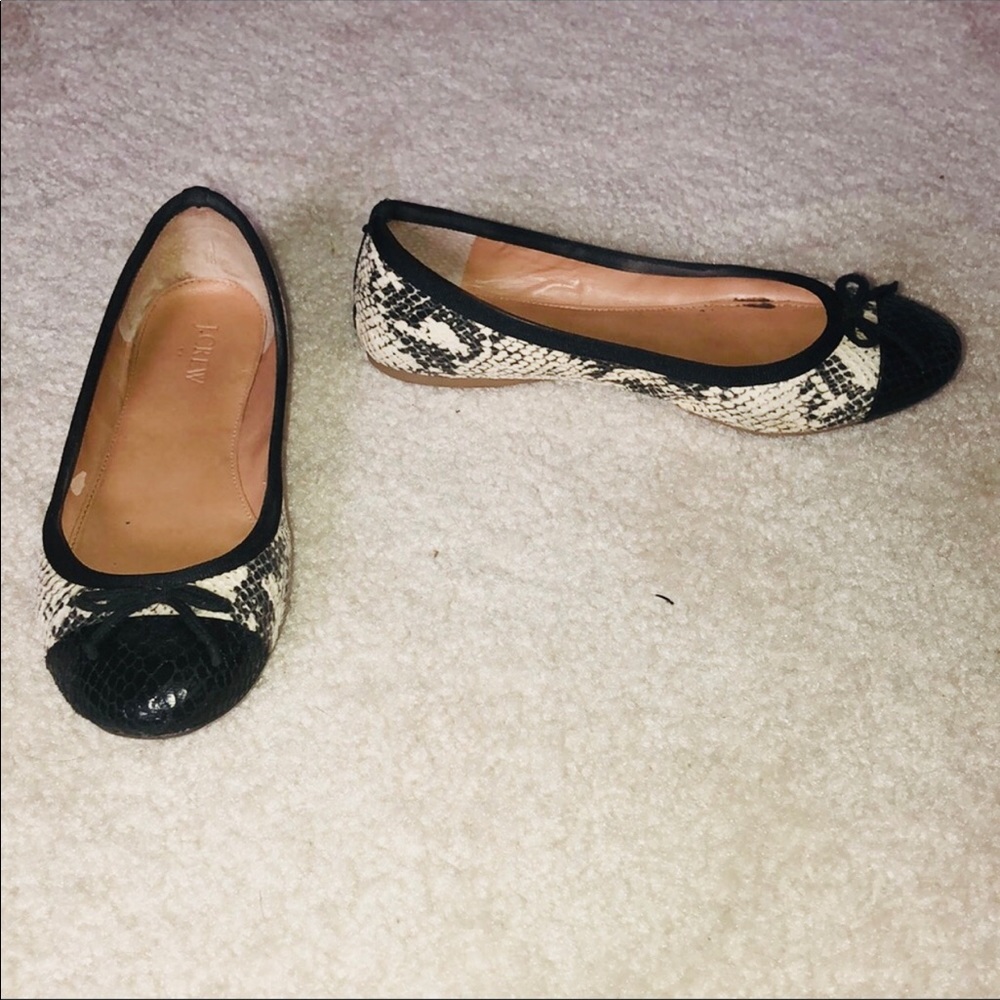 🌟HOST PICK🌟J. Crew Anya Snake Skin Ballet Flat